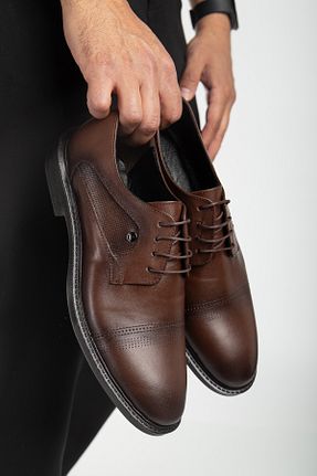کفش کلاسیک قهوه ای مردانه چرم خالص lavishoes - کد 933064519