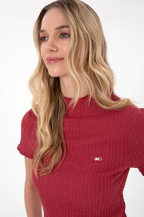 بلوز زرشکی زنانه ساده U.S. Polo Assn. - کد 933087883