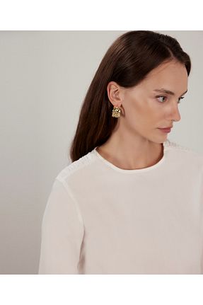 بلوز سفید زنانه ساده Yargıcı - کد 757505123