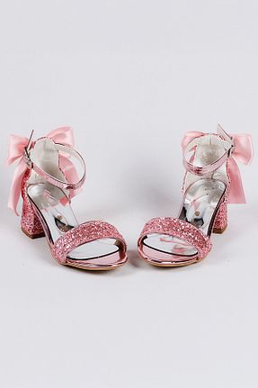 کفش مجلسی صورتی بچه گانه پارچه ای NS Little - کد 933127930