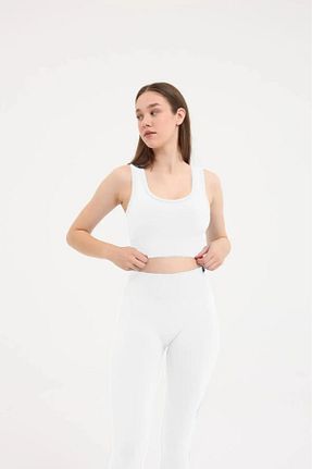 ست بالاتنه و پائین تنه سفید زنانه بافت MELOOX - کد 933137781