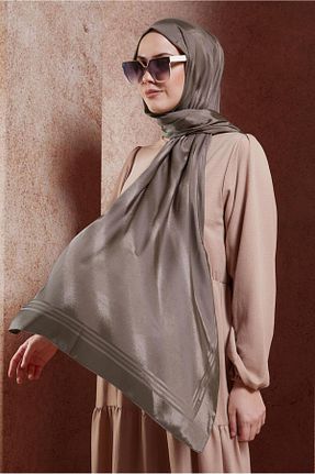 شال قهوه ای زنانه پلی استر Alvina - کد 856845680
