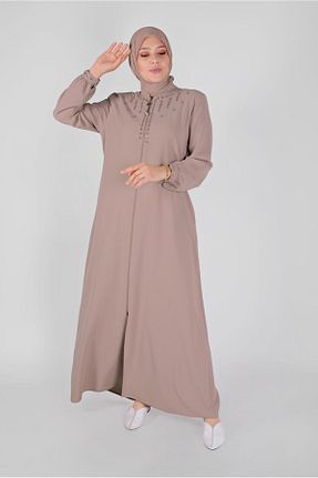 مانتو بلند حجاب صورتی زنانه Alvina - کد 868839235