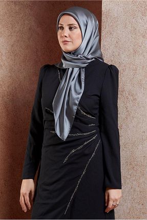 روسری طوسی پلی استر Alvina - کد 871312387