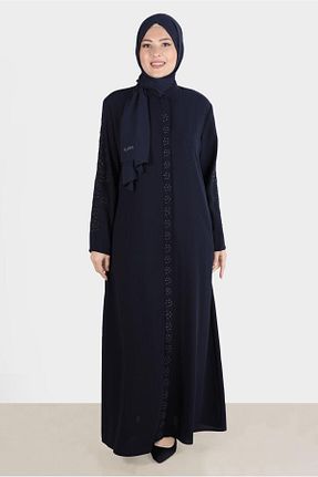 مانتو بلند حجاب سرمه ای زنانه Alvina - کد 805631320
