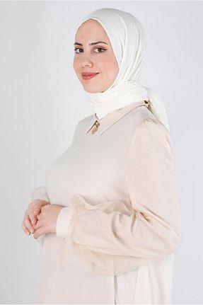شال سفید زنانه پلی استر Alvina - کد 801697294