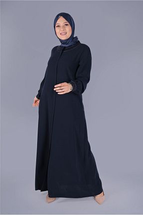 مانتو بلند حجاب سرمه ای زنانه Alvina - کد 869145550