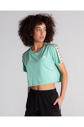 تیشرت سبز زنانه گشاد Kappa - کد 238579367
