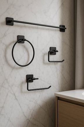 ست حمام مشکی فلزی Sas Haus - کد 934092499