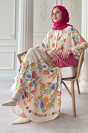 لباس حجاب بژ زنانه اورسایز InStyle - کد 933170292