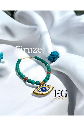 گردنبند جواهر آبی زنانه سنگ EG Jewels Atelier - کد 933176390