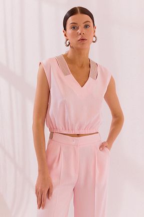 بلوز صورتی زنانه ساده Naar - کد 933172635
