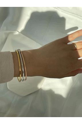 دستبند استیل (فولاد) طلائی زنانه استیل ضد زنگ Genel Markalar - کد 170153094