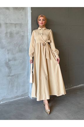 لباس حجاب بژ زنانه رگولار ENSA TESETTUR - کد 933183042