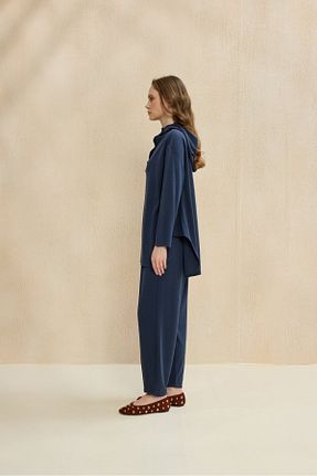 ست بالاتنه و پائین تنه سرمه ای زنانه بافتنی mervis - کد 933183946