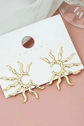 گوشواره جواهر طلائی میخ Genel Markalar - کد 236253658