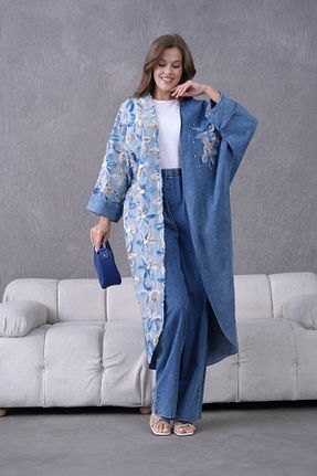 ست بالاتنه و پائین تنه سرمه ای زنانه جین Miss Allos - کد 933203289