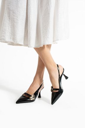 کفش استایلیتو مشکی پاشنه نازک Güllü Shoes - کد 933206472