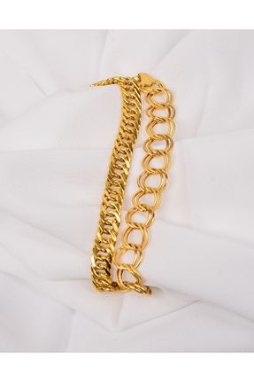 دستبند طلا زرد زنانه 22 عیار kuyumcu nurettin - کد 929309474