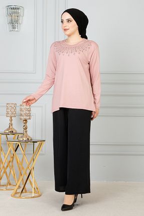 بلوز صورتی زنانه ساده MODA - کد 321873756