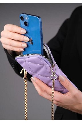 کیف دوشی بنفش زنانه چرم مصنوعی larosee - کد 933228158