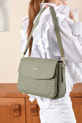 کیف دوشی سبز زنانه چرم مصنوعی Just Polo - کد 840690439