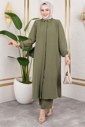 ست بالاتنه و پائین تنه خاکی زنانه بافت Genel Markalar - کد 933215264