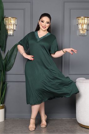 لباس سایز بزرگ سبز زنانه بامبو şuranur - کد 927776309
