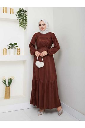 لباس حجاب قهوه ای زنانه مام فیت Moda Krash - کد 933228114