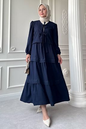 ست بالاتنه و پائین تنه حجاب سرمه ای زنانه رگولار InStyle - کد 933218588