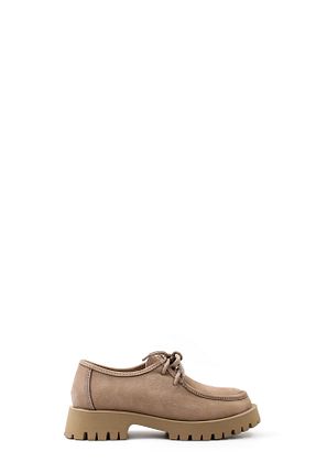 کفش کژوال قهوه ای زنانه چرم خالص Fast Step - کد 757241091