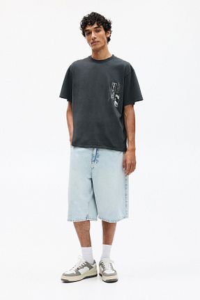 تیشرت طوسی مردانه Boxy Pull & Bear - کد 933260626