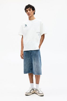 تیشرت سفید مردانه Boxy Pull & Bear - کد 933261377