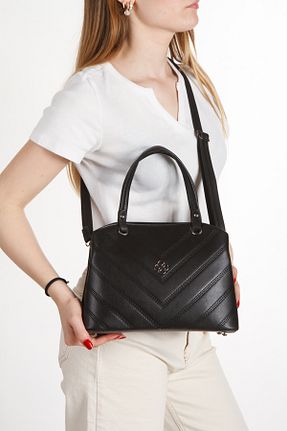 کیف دوشی مشکی زنانه چرم مصنوعی Adelina Bags - کد 933238676