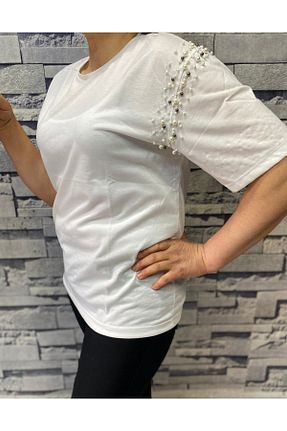 بلوز سفید زنانه چاپی mzr - کد 933278435