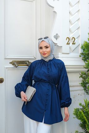 پیراهن حجاب سرمه ای زنانه رگولار LOCCO - کد 933269231