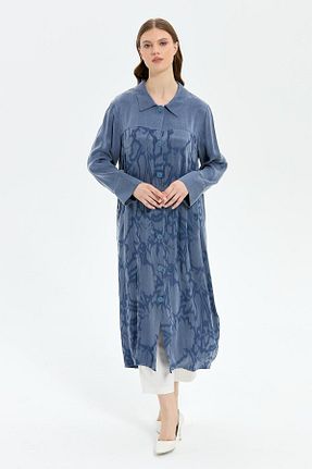 کلاه و ابایا سرمه ای زنانه پنبه پلی استر MÜSEMMA - کد 922944196