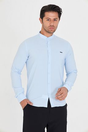 پیراهن آبی مردانه اسلیم masso moda - کد 933292571