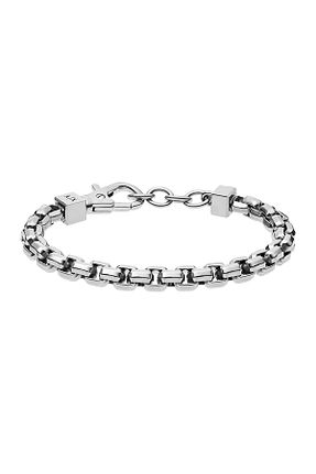 دستبند استیل (فولاد) طوسی مردانه استیل (فولاد) Armani Exchange - کد 795502176