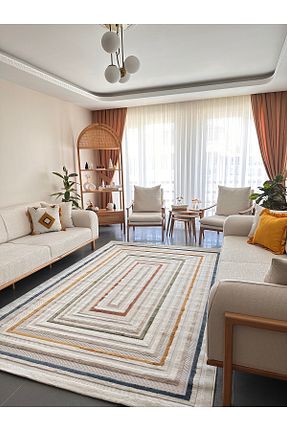 گلیم زرد پنبه ای venucci home & living - کد 846381127