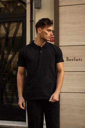 پولوشرت مشکی مردانه تریکو GAYIŞ - کد 933317608