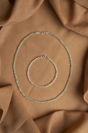 دستبند جواهر رنگی زنانه سنگ طبیعی OSMANLI DEĞERLİ TAŞ - کد 933328013