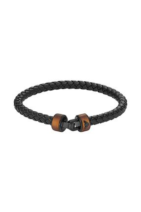 دستبند استیل (فولاد) مشکی مردانه Emporio Armani - کد 767444613