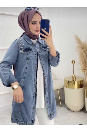 کت آبی زنانه رگولار HARMAN BUTİK - کد 858491931