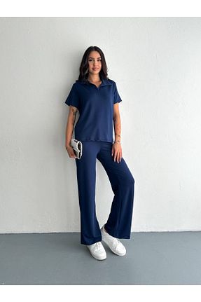 ست بالاتنه و پائین تنه سرمه ای زنانه بافتنی Bella Breeze - کد 933341293