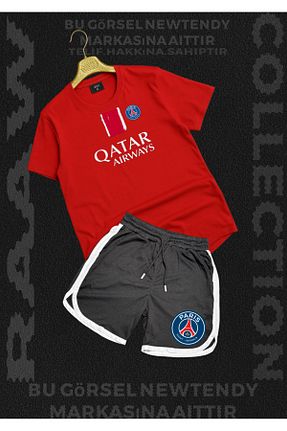 ست بالاتنه و پائین تنه قرمز مردانه بافت NEW TRENDY COLLECTİON - کد 933337025