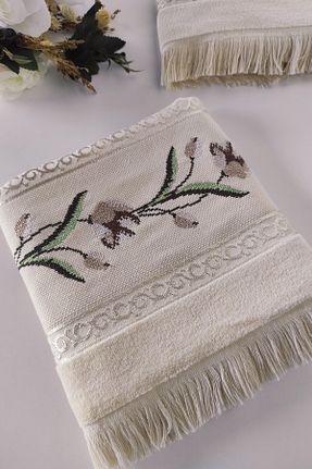حوله بژ مخمل Sevim - کد 932741314