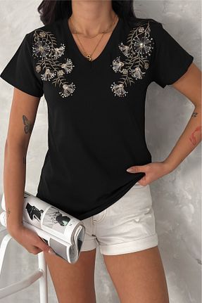 تیشرت مشکی زنانه Relaxed FEMELLE - کد 933347465