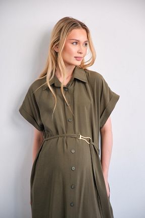 لباس بارداری خاکی زنانه بافتنی BUSA - کد 933330723
