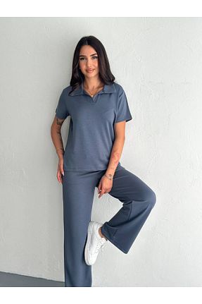ست بالاتنه و پائین تنه آبی زنانه بافتنی Bella Breeze - کد 933341291